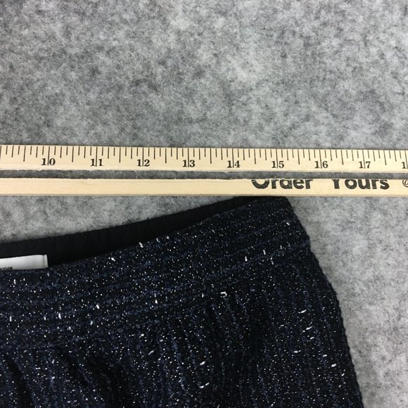 LOFT Skirt 6 Wool Blend Black Tweed Lined Pockets Career Casual Short Length - Picture 6 of 16